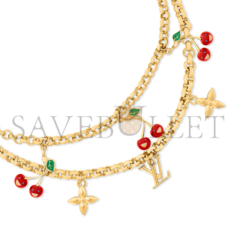 l0*is V*t0n murakami lv x tm cerise necklace m02804